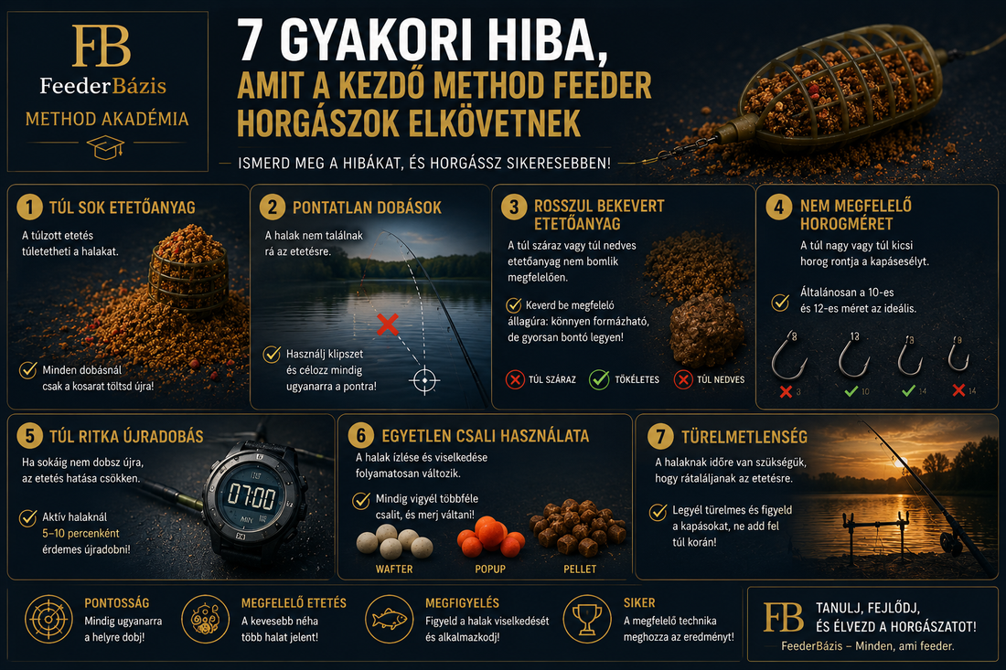 7 gyakori hiba, amit a kezdő method feeder horgászok elkövetnek