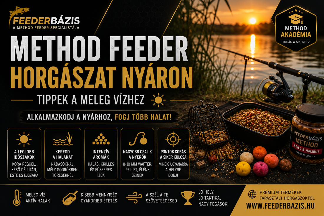 Method feeder horgászat nyáron – Tippek a meleg vízhez